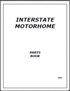 2007 Airstream Interstate Motorhome Parts Book