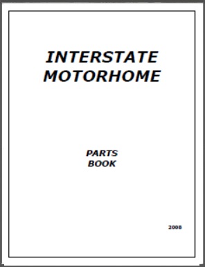 2008 Airstream Interstate Motorhome Parts Book